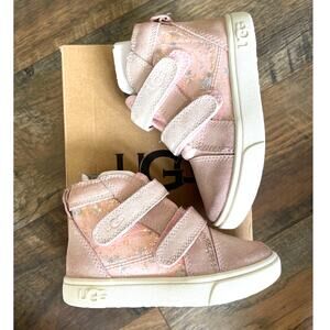 UGG Rennon II Light Pink Toddler Sneaker Shoes in Clear Glitter (7T/EU23.5)